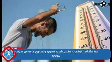 غدا الثلاثاء.. توقعات طقس شديد الحرارة ونصائح هامة من الأرصاد للوقاية